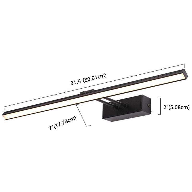Linear Vanity Light Modern Minimalist Style Metal Single Vanity Light