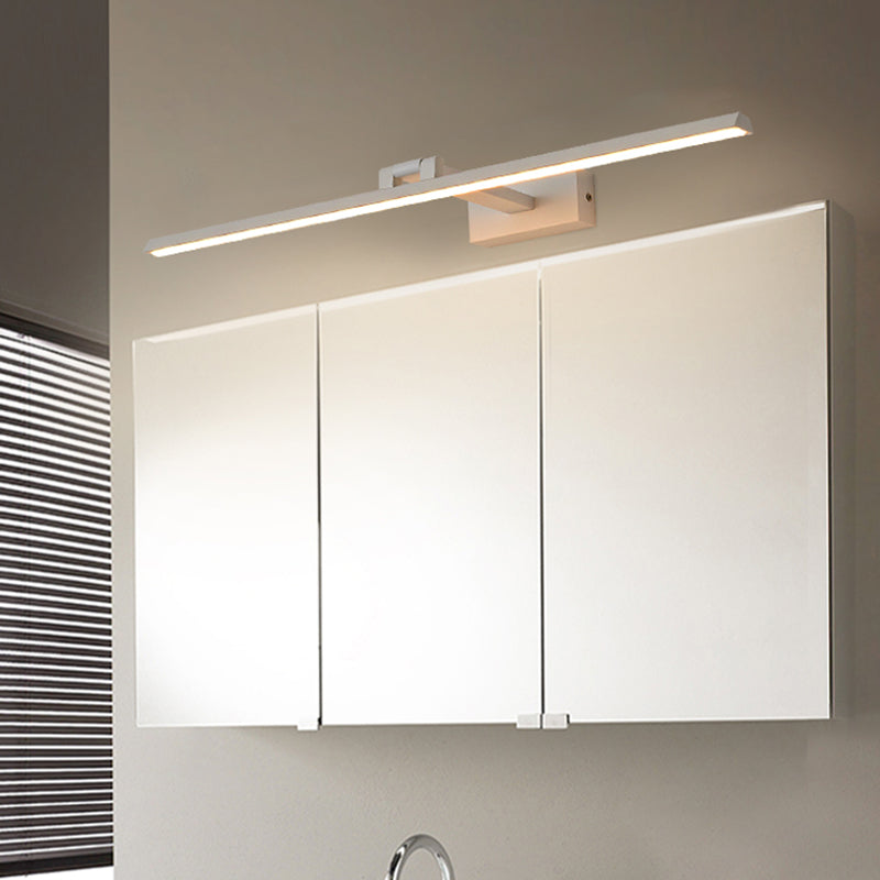 Linear LED Vanity Light Fixtures Modern Minimalist Style Metal Single Vanity Light