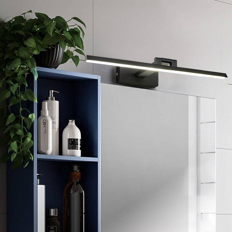 Linear LED Vanity Light Fixtures Modern Minimalist Style Metal Single Vanity Light