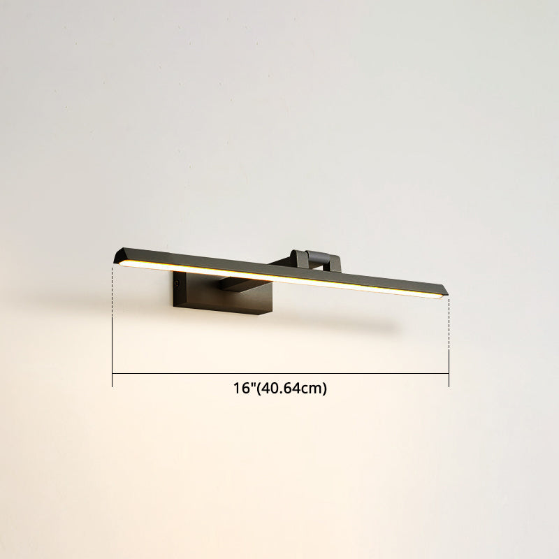 Linear LED Vanity Light Fixtures Modern Minimalist Style Metal Single Vanity Light