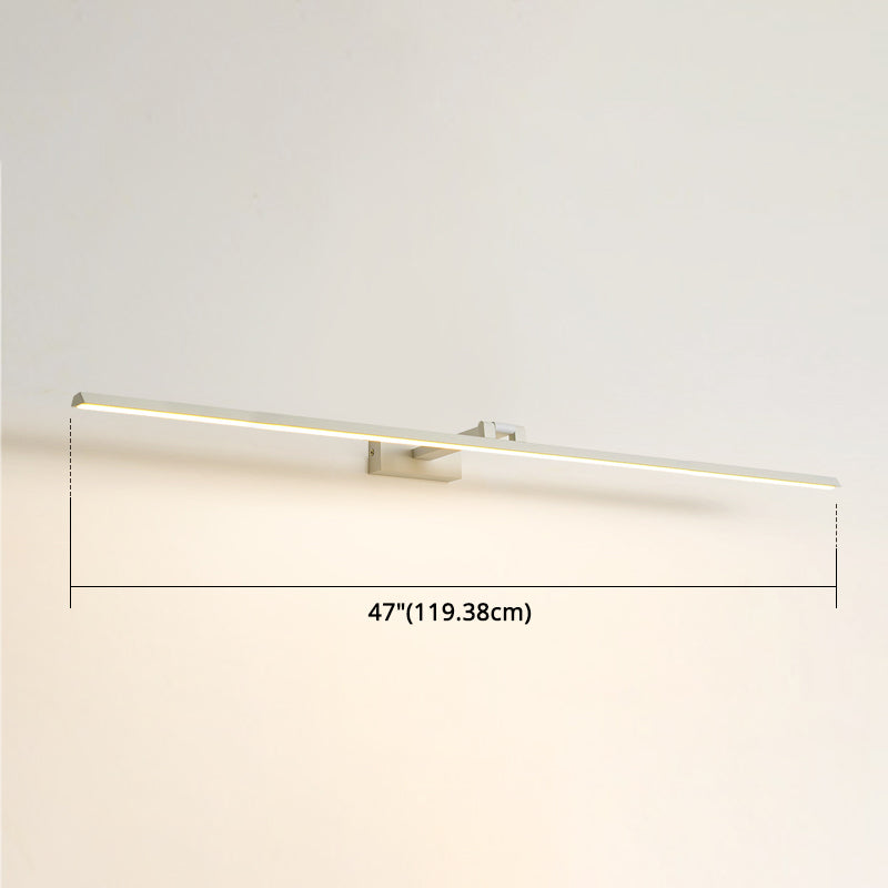 Linear LED Vanity Light Fixtures Modern Minimalist Style Metal Single Vanity Light