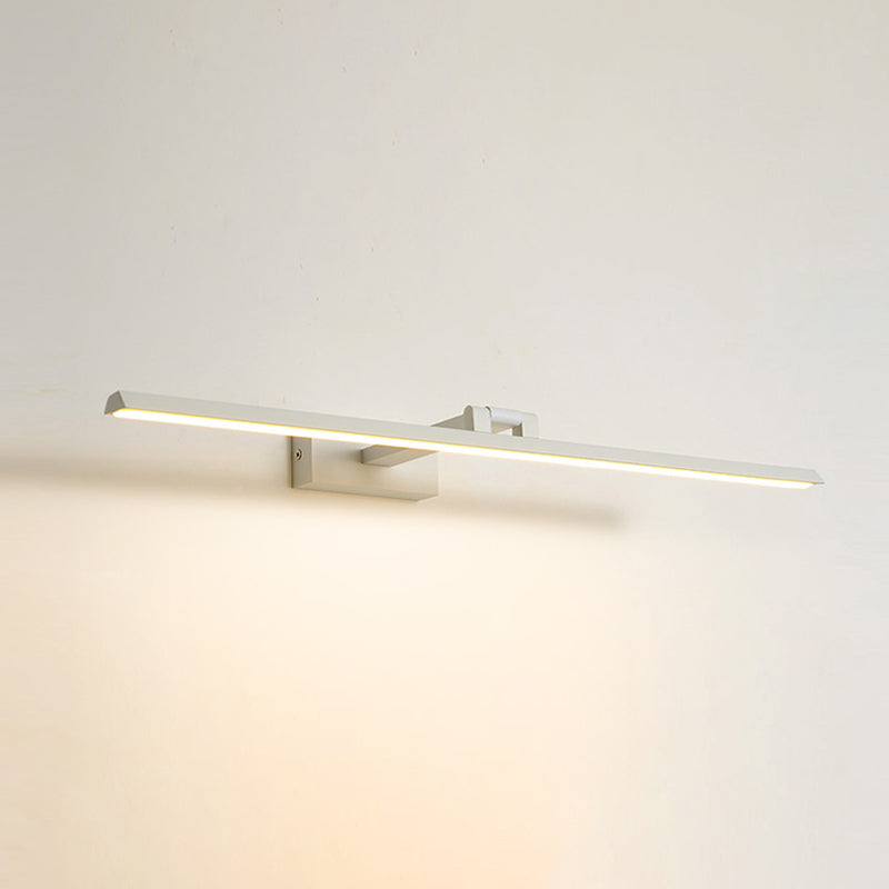Linear LED Vanity Light Fixtures Modern Minimalist Style Metal Single Vanity Light