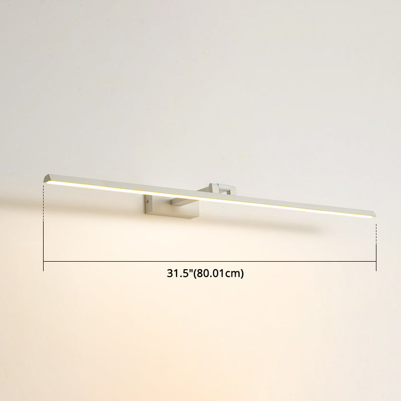 Linear LED Vanity Light Fixtures Modern Minimalist Style Metal Single Vanity Light
