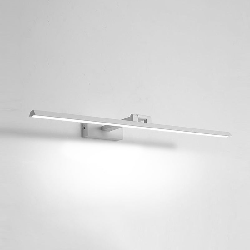 Linear LED Vanity Light Fixtures Modern Minimalist Style Metal Single Vanity Light