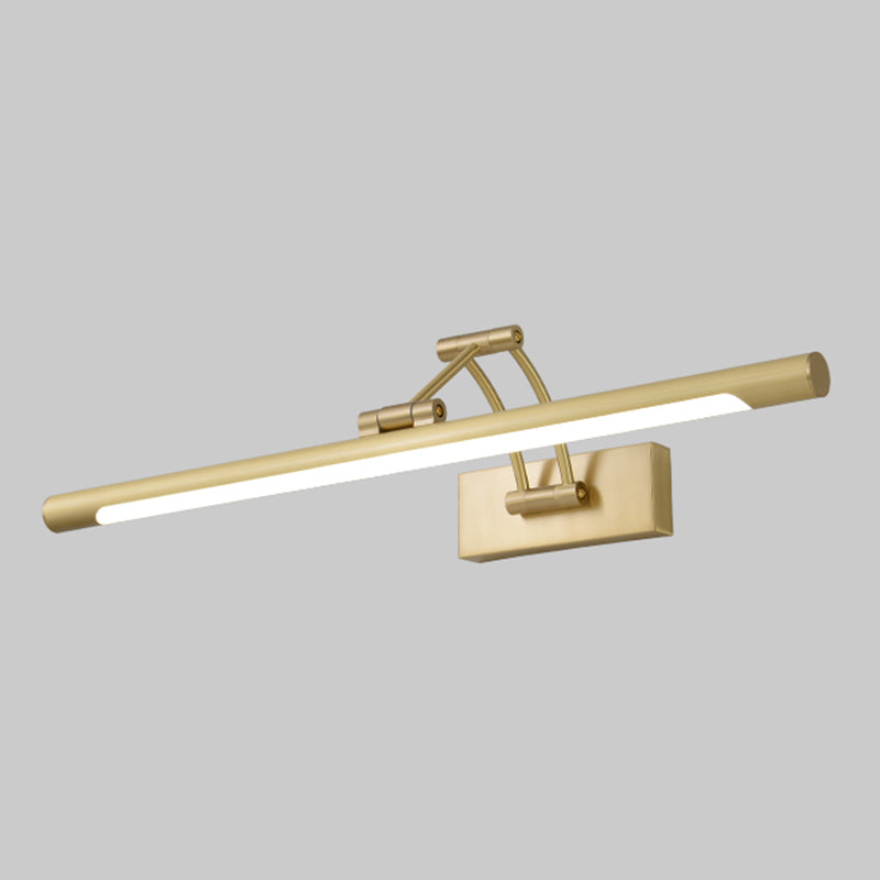 Bewaffnete Waschtischwandleuchten moderner Luxusstil Kupfer Single Eitelkeit Licht