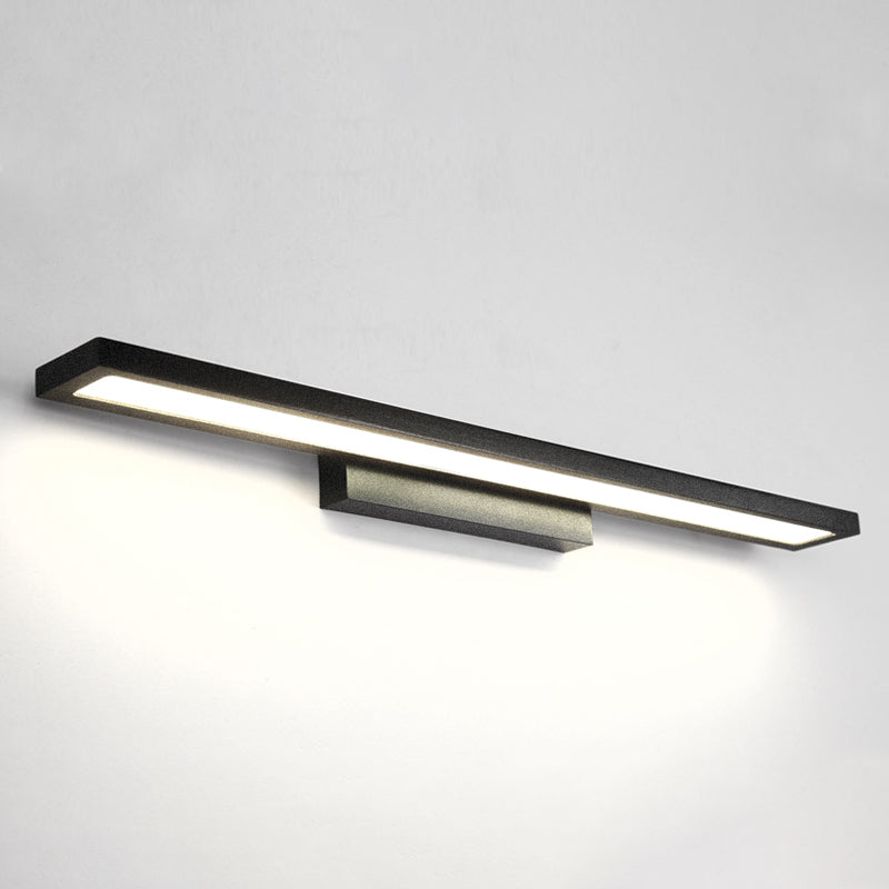 Rectangular Vanity Wall Light Fixtures Modern Minimalist Style Aluminum Single Vanity Light