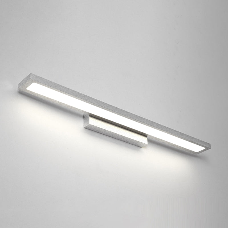 Rectangular Vanity Wall Light Fixtures Modern Minimalist Style Aluminum Single Vanity Light