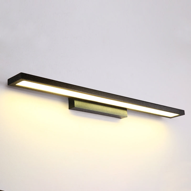 Rectangular Vanity Wall Light Fixtures Modern Minimalist Style Aluminum Single Vanity Light