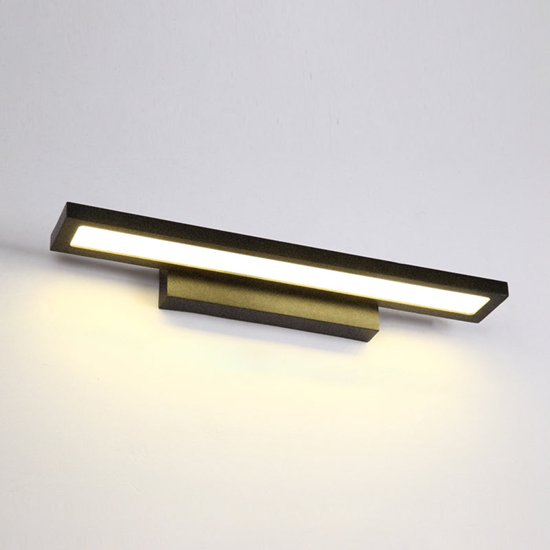 Rectangular Vanity Wall Light Fixtures Modern Minimalist Style Aluminum Single Vanity Light