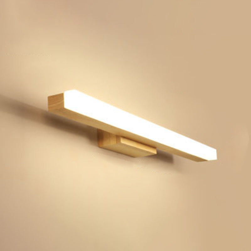 Luce da parete di vanità rettangolare Nordic Minimalist Minimalist Wood Vanity Light