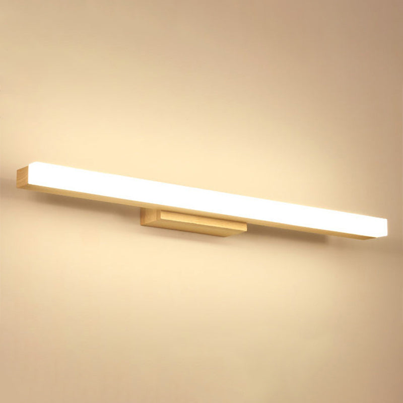 Luce da parete di vanità rettangolare Nordic Minimalist Minimalist Wood Vanity Light