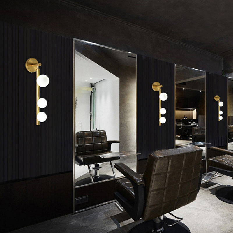 Spherical Vanity Wall Light Modern Luxury Style Glass 3 Light Vanity Light