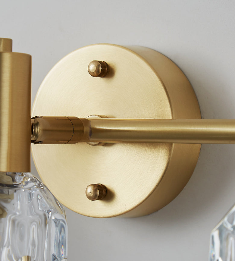 Circle Vanity Wall Lights Assemblées de vanité de cuivre de style luxe moderne