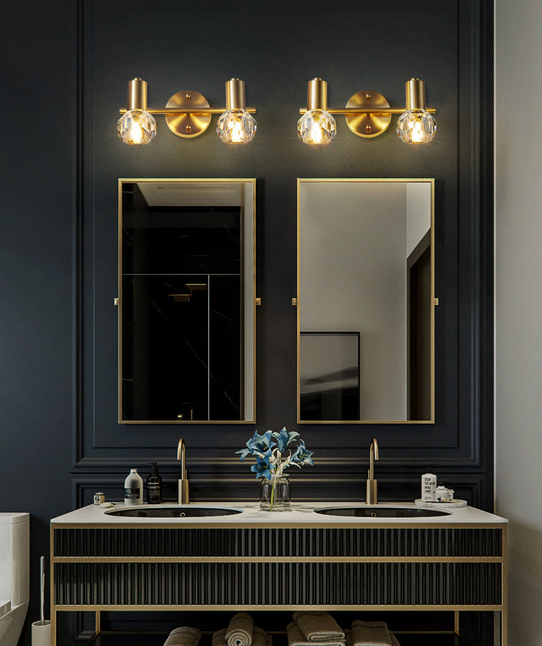 Circle Vanity Wall Lights Assemblées de vanité de cuivre de style luxe moderne