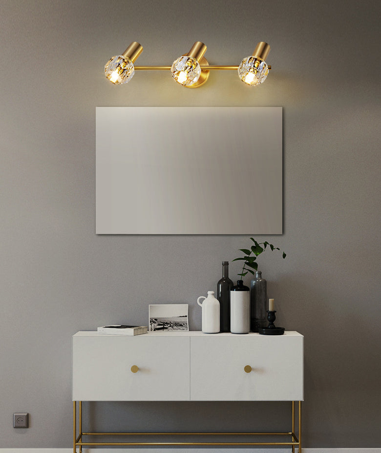 Circle Vanity Wall Lights Assemblées de vanité de cuivre de style luxe moderne