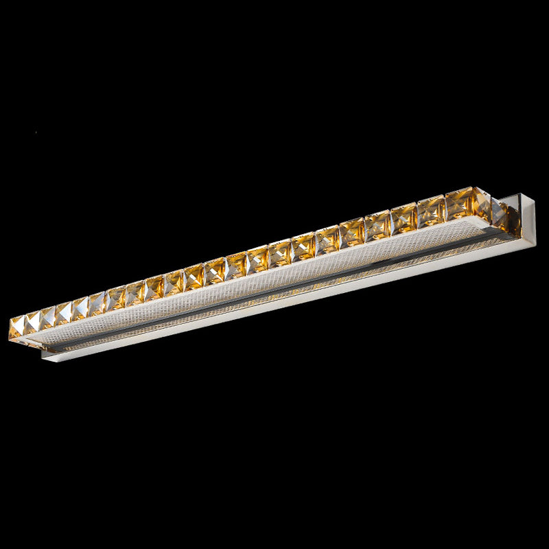 Rectangular Vanity Wall Light Fixtures Modern Luxury Style Crystal Single Vanity Lights