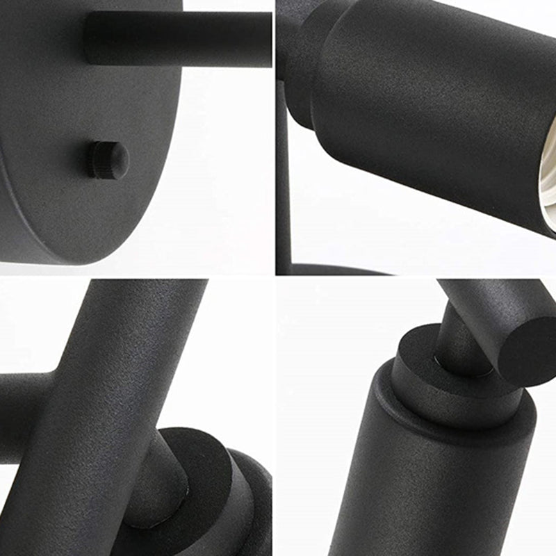 Open Bulbs Vanity Wall Light Fixtures Retro Industrial Style Metal Vanity Light