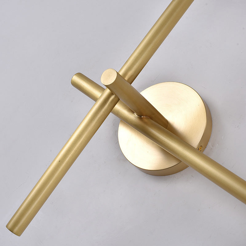 Modern Simplicity Wall Mounted Light Creative Crisscross in Gold Finish Sconce Light for Bedroom