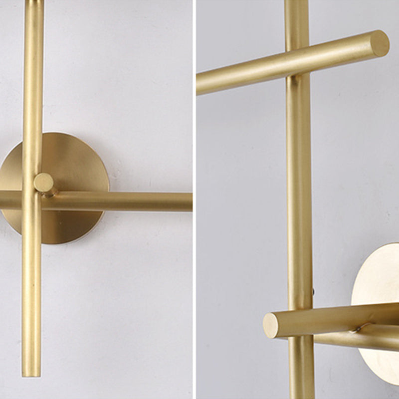 Modern Simplicity Wall Mounted Light Creative Crisscross in Gold Finish Sconce Light for Bedroom