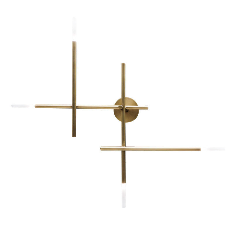 Modern Simplicity Wall Mounted Light Creative Crisscross in Gold Finish Sconce Light for Bedroom