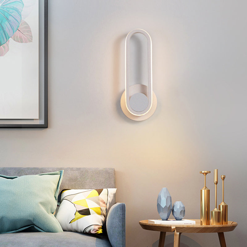 Lámparas de pared de la cama de metal LED modernas modernas regulares con cabeza giratoria