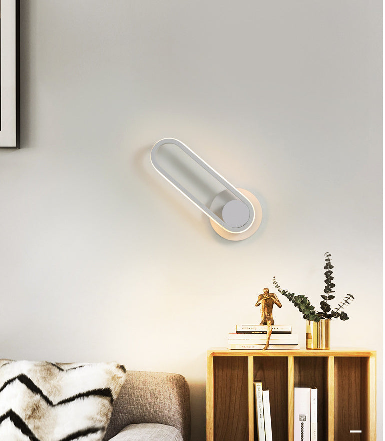 Lámparas de pared de la cama de metal LED modernas modernas regulares con cabeza giratoria