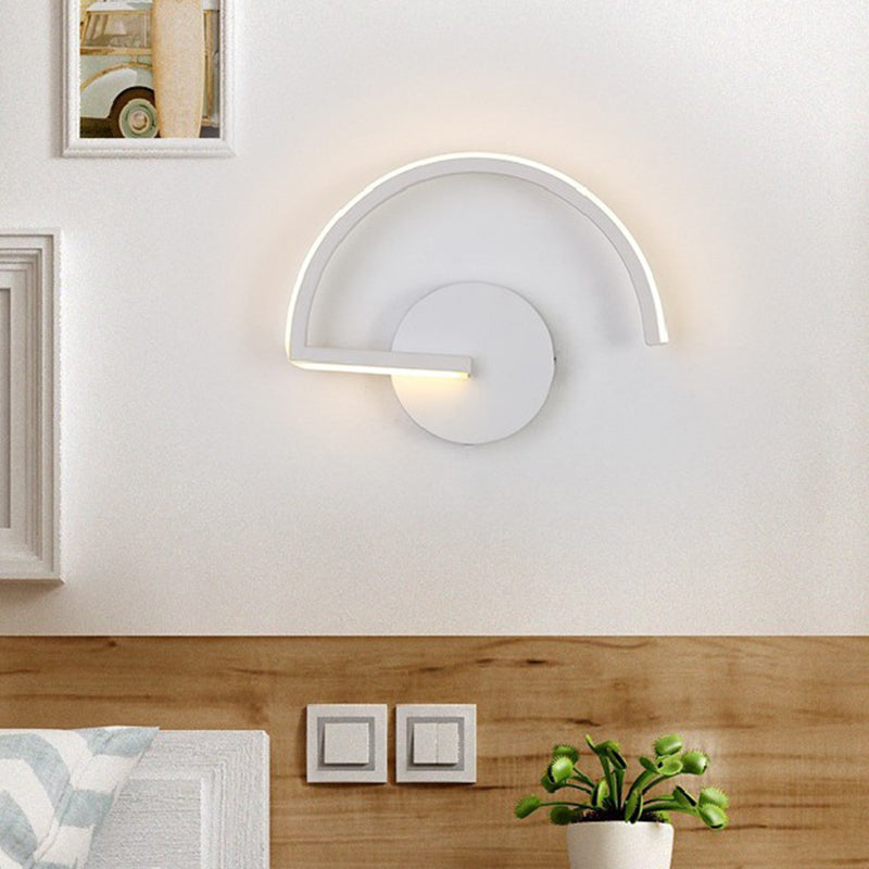 Noordse mode wandbevestiging lamp LED metalen halfronde sconce licht voor slaapkamer woonkamer