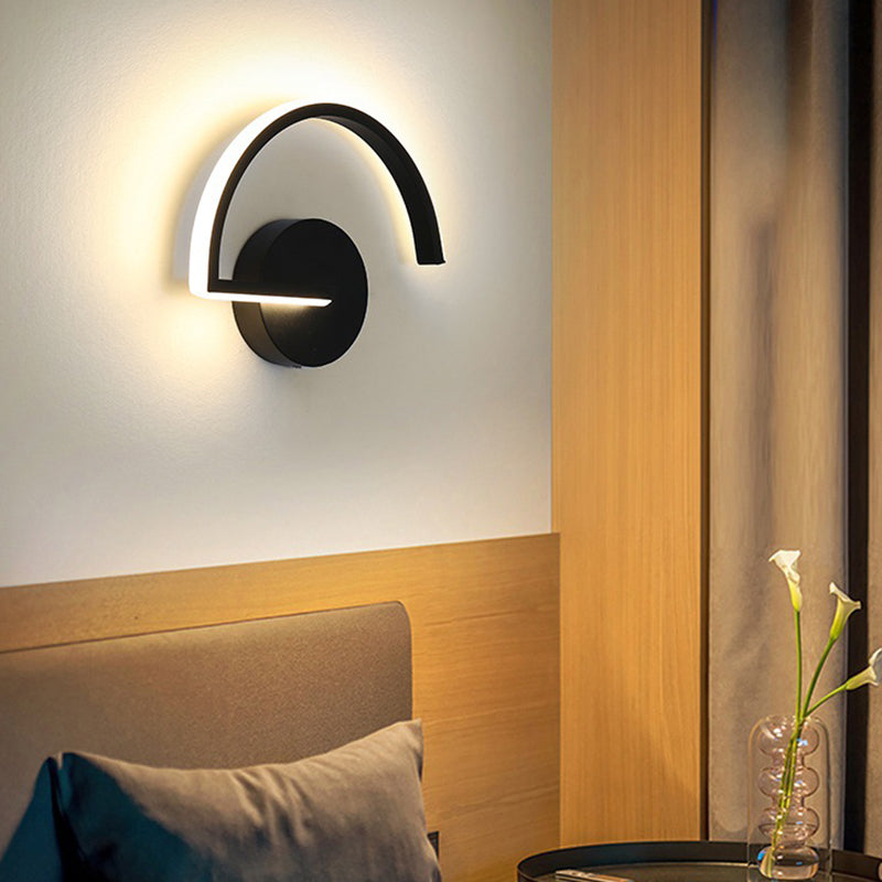 Noordse mode wandbevestiging lamp LED metalen halfronde sconce licht voor slaapkamer woonkamer