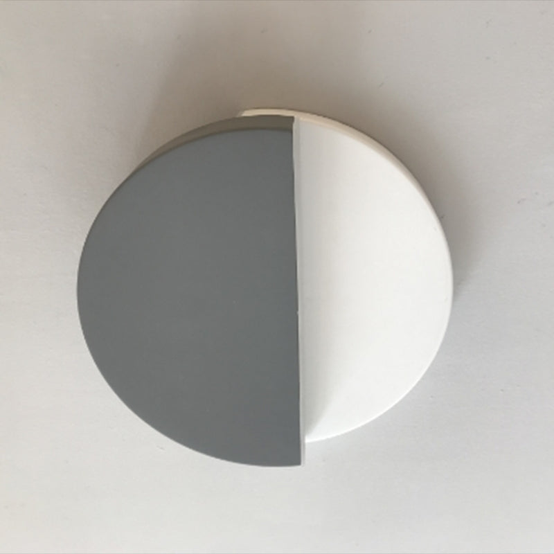 Nordic Rotatable Wall Lamp LED Acrylic Indoor Wall Light Fixtures in Round Disc Shape