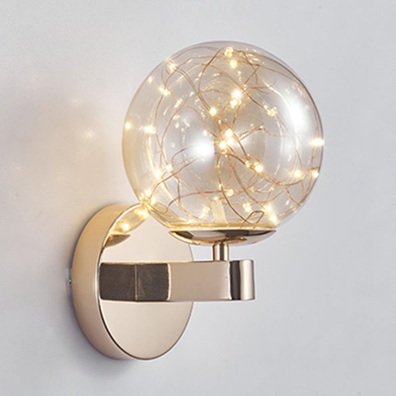 Nordic Modern Sconce Light Round Shape Star Wall Lamp for Bedroom Living Room