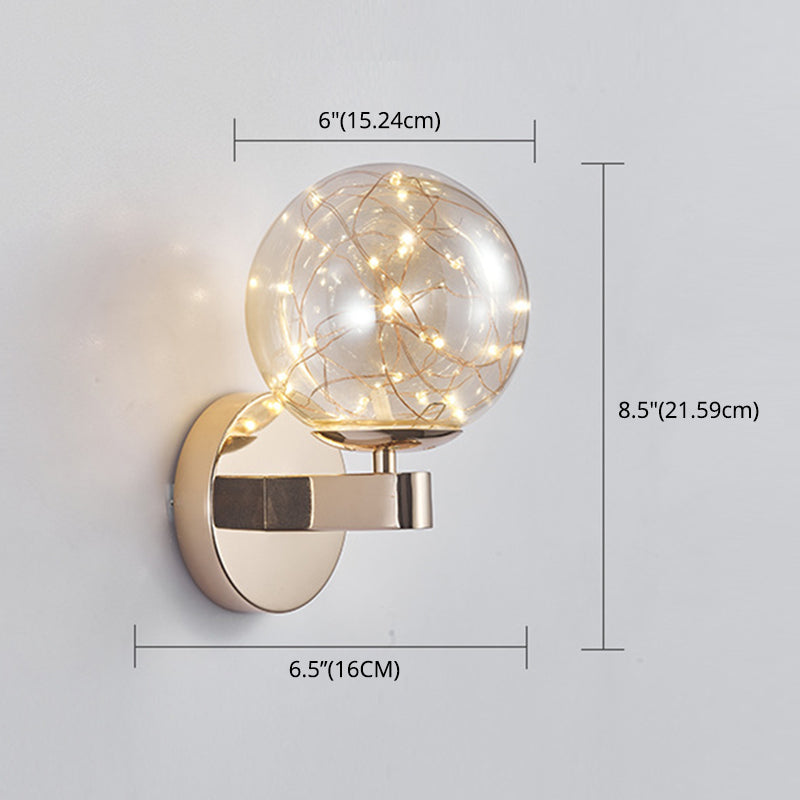 Nordic Modern Sconce Light Round Shape Star Wall Lamp for Bedroom Living Room
