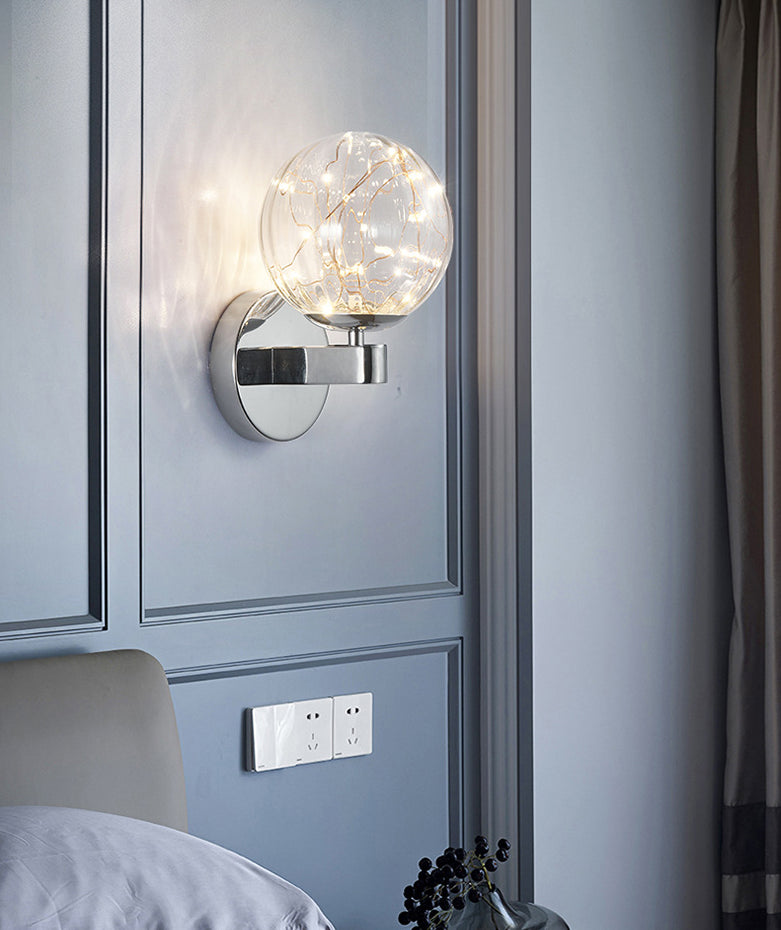 Nordic Modern Sconce Light Round Shape Star Wall Lamp for Bedroom Living Room
