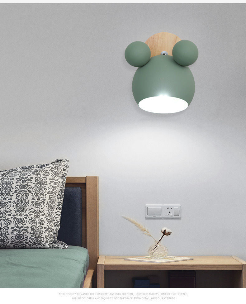 Mooie Mickey Wall Sconce Lights Alnend Macaroon Wall Lamp met verstelbare kop