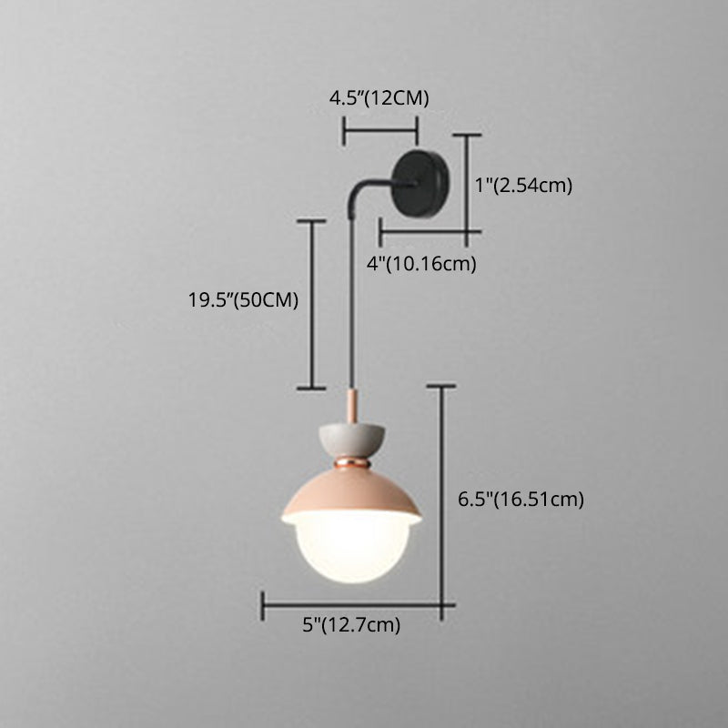 Macaroon Mini Wall SCONCE NOORDISCHE KNOORTE KLIJSTE INDOR Decoratie Wandverlichting voor slaapkamergang