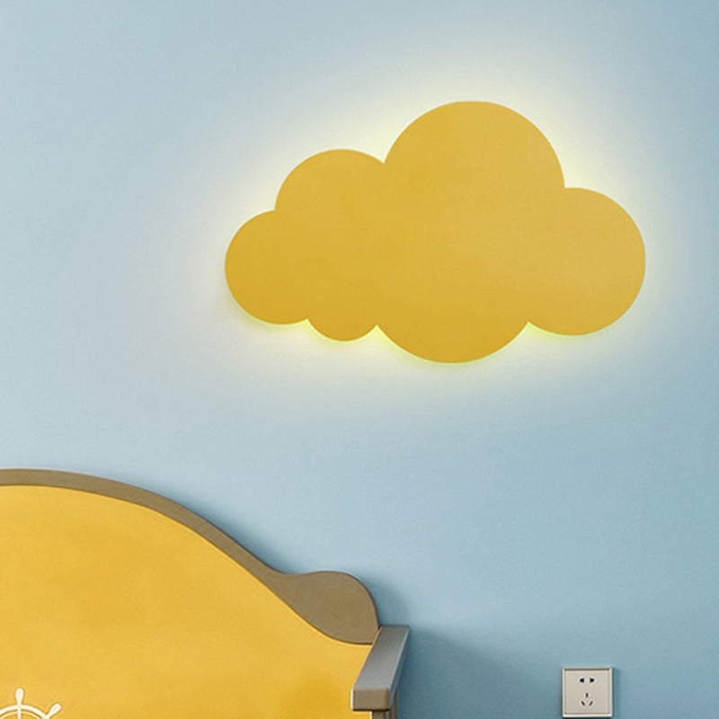 Cloud Shape Macaroon Wall Light Sconce Colorful Acrylic Shade Wall Lamp for Bedroom