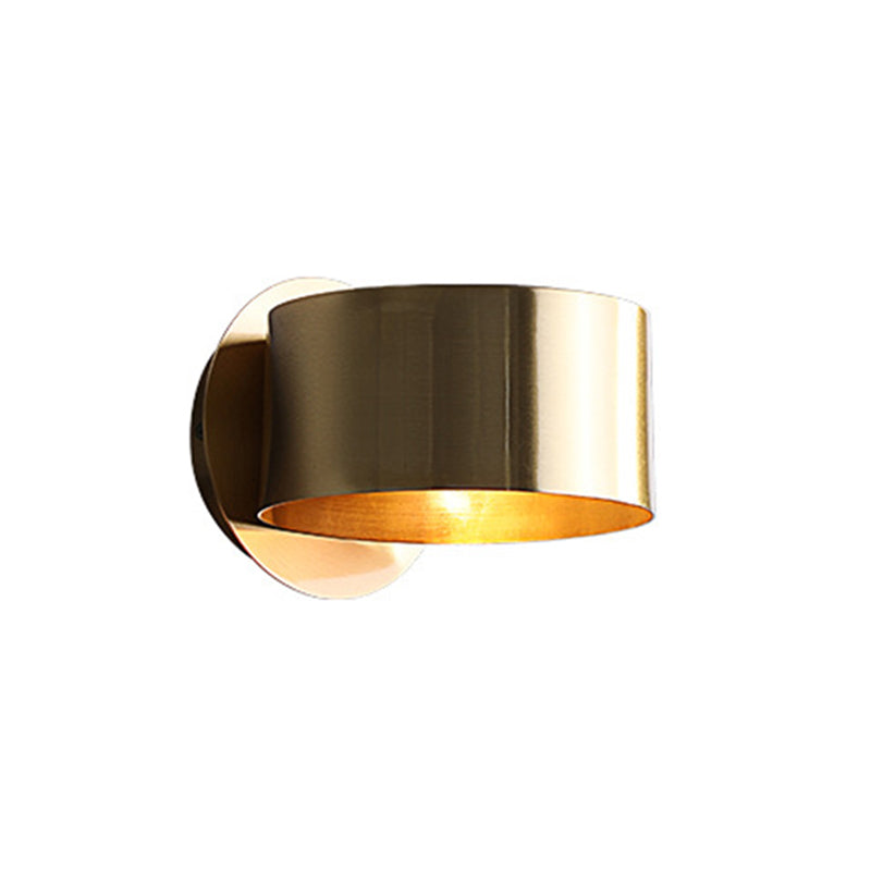 Bedroom Decoration Modern Brass Wall Sconce 1 Light Round Shape Wall Mount Light for Bedside