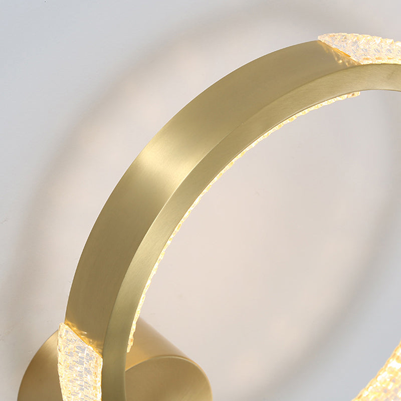 Fashion Circle Metal Wall Sconce Light Ambient Light Sconce Light in Gold Finish