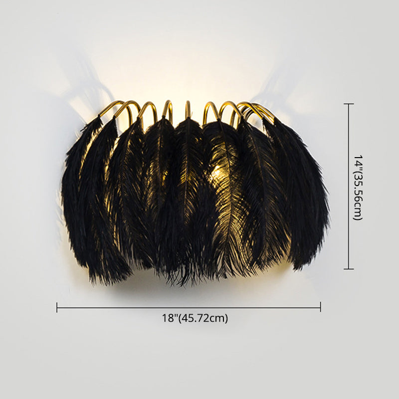 Nordic Feather Wall Sconce Light Ambient Lighting Sconce Light Fixture for Bedroom