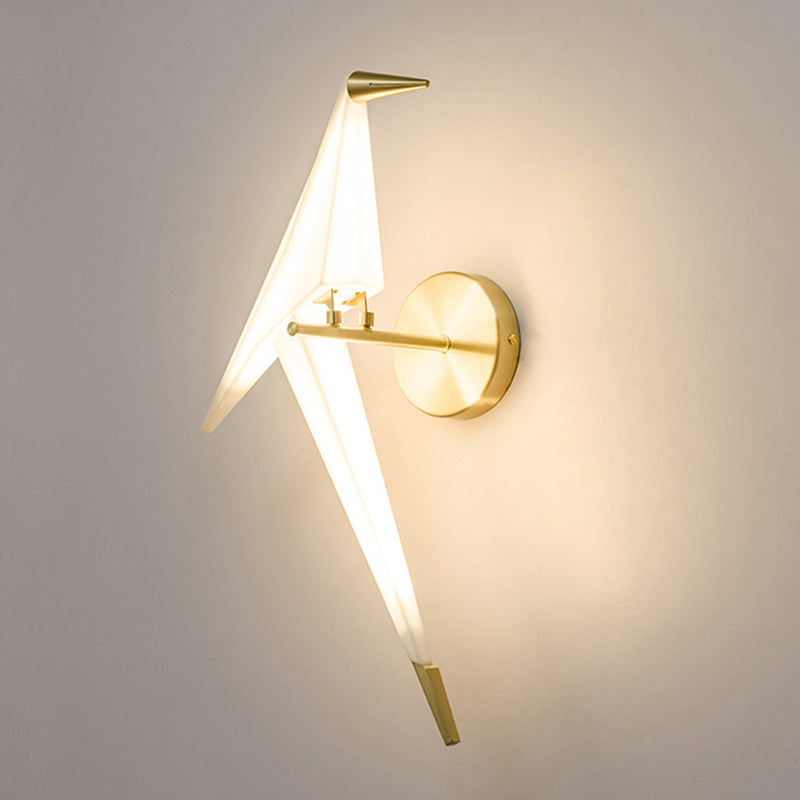 Art Creative Bird Wall Sconce LED Acrylic Shade Sconce Light for Restaurant Bedroom
