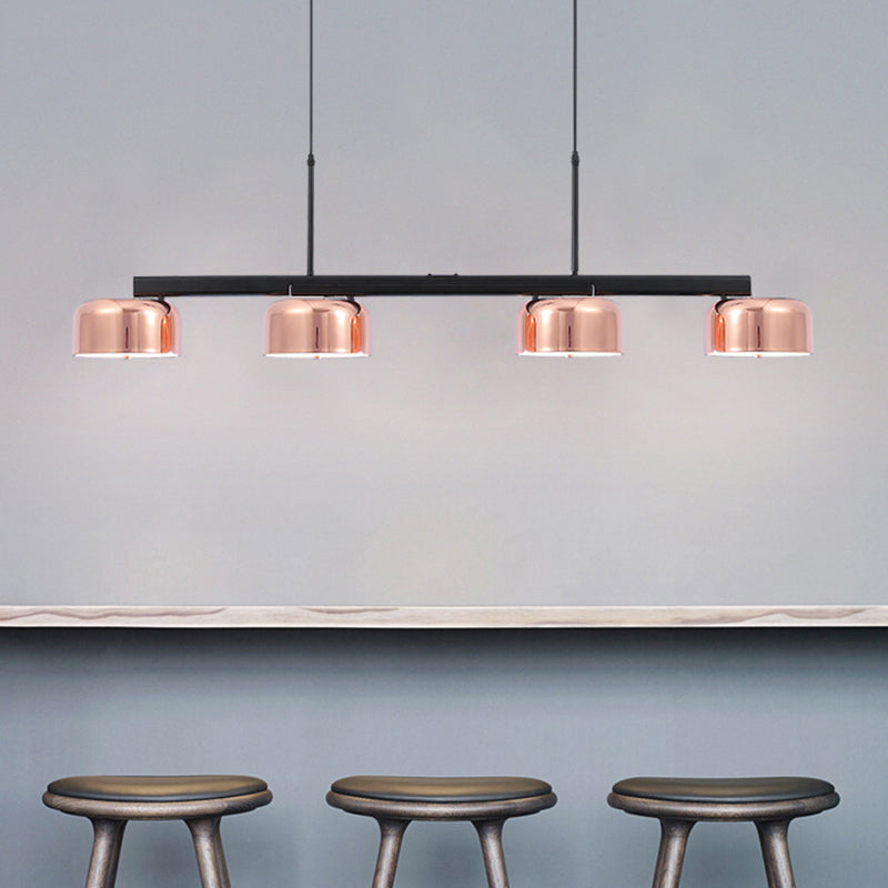 Lampada da pinna a 4 luci da pranzo a LED NORDIC Hanging lampada con ombra acrilica a tamburo