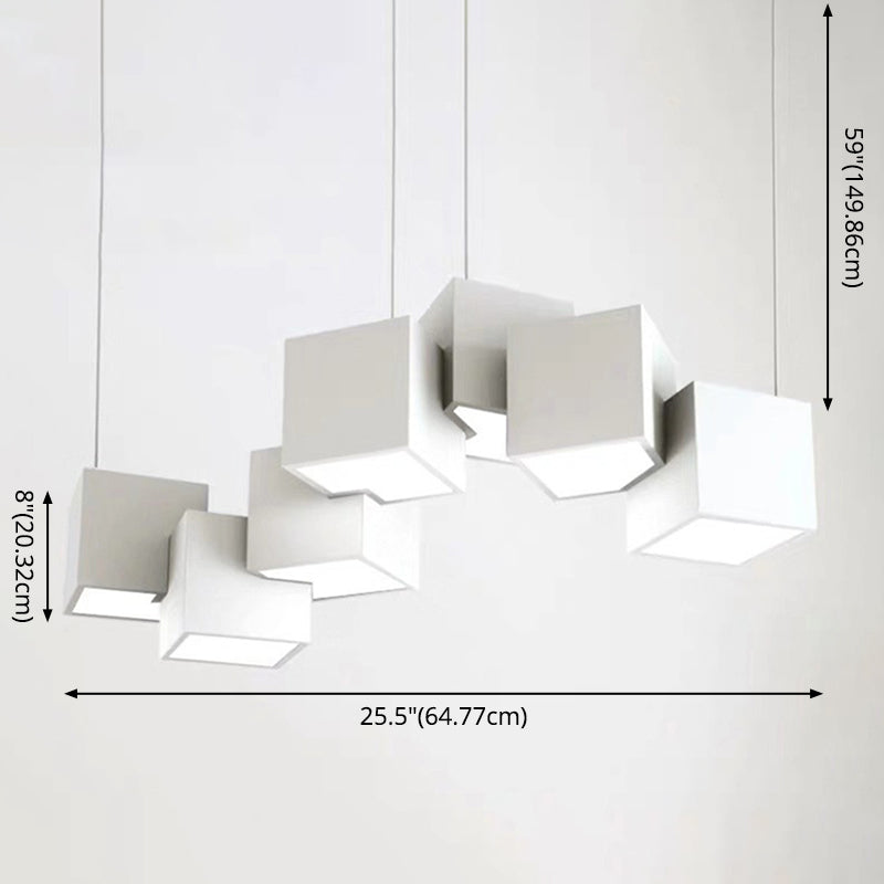 Light a LED CUBIC LAD CUBIC LADURA METALLICA SOGGIORI LIGHT PENDANTE GEOMETRICA