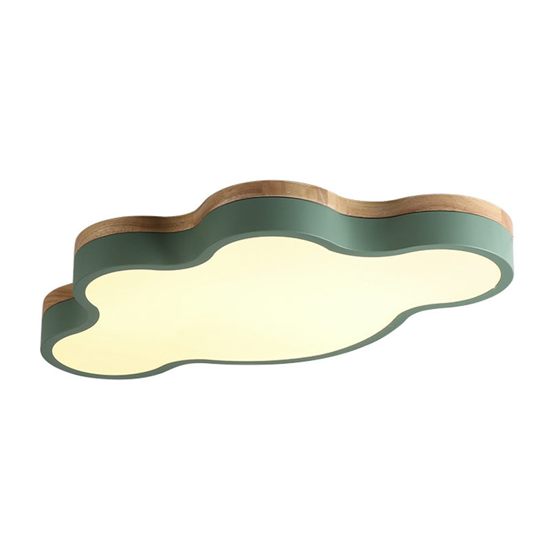 Nordic Style Metal Flush Mount Ceiling Lamp Cloud Shape LED Flush Mount Lighting for Kids Bedroom
