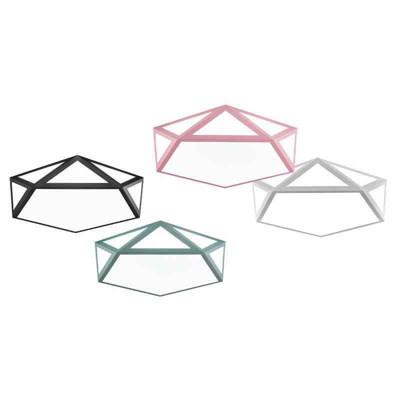 Nordic Style Flush Mount Ceiling Lamp Diamond Shape LED Flush Mount Lighting for Bedroom