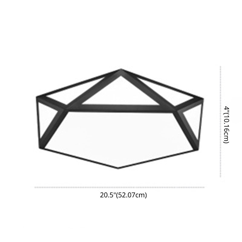 Nordic Style Flush Mount Ceiling Lamp Diamond Shape LED Flush Mount Lighting for Bedroom