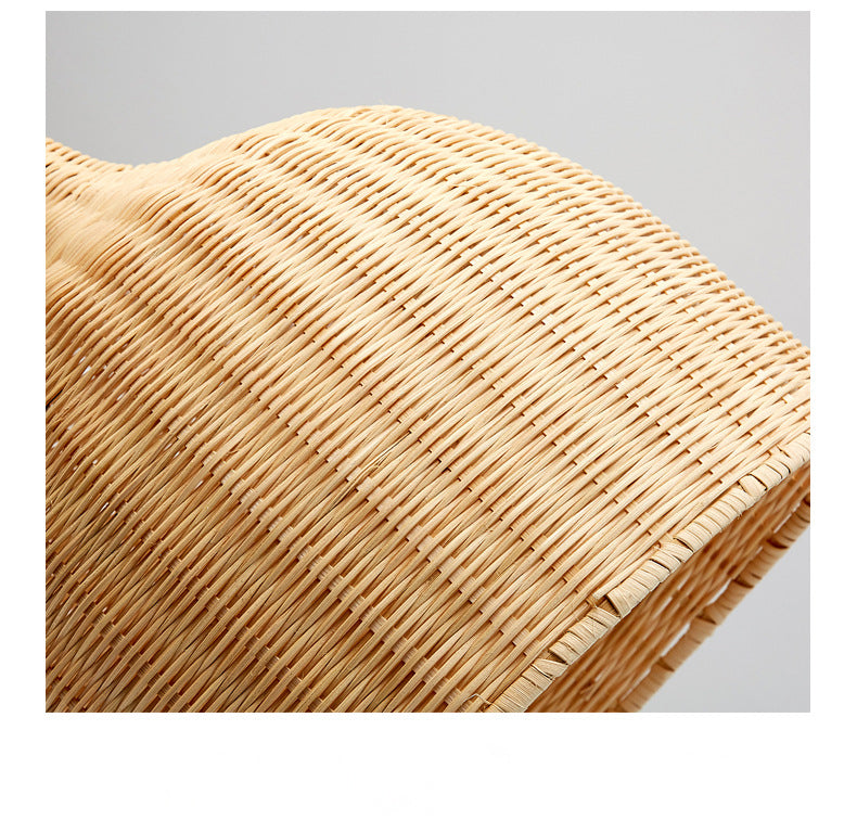 Handwoven Dome Pendant Light Fixture Chinese Bamboo Single Bulb Dining Table Ceiling Light in Beige