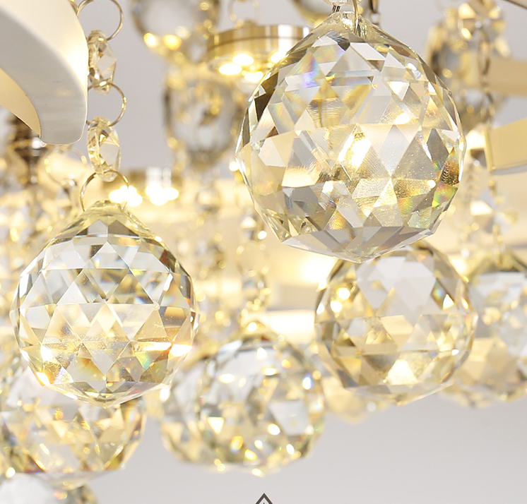 White Lotus Flush Ceiling Light Modernity LED Acrylic Semi Flush Mount with Crystal Decor