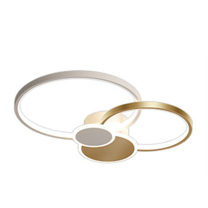 Metal Circlet Flush Mount Lighting Minimalist LED Ceiling Light Fixture for Living Room