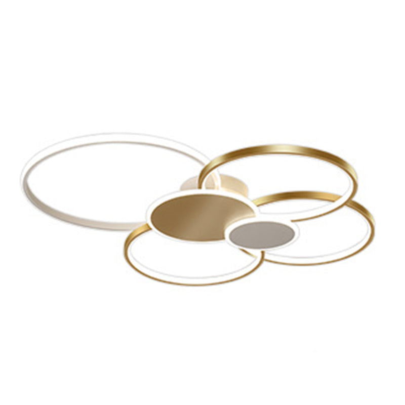 Metal Circlet Flush Mount Lighting Minimalist LED Ceiling Light Fixture for Living Room