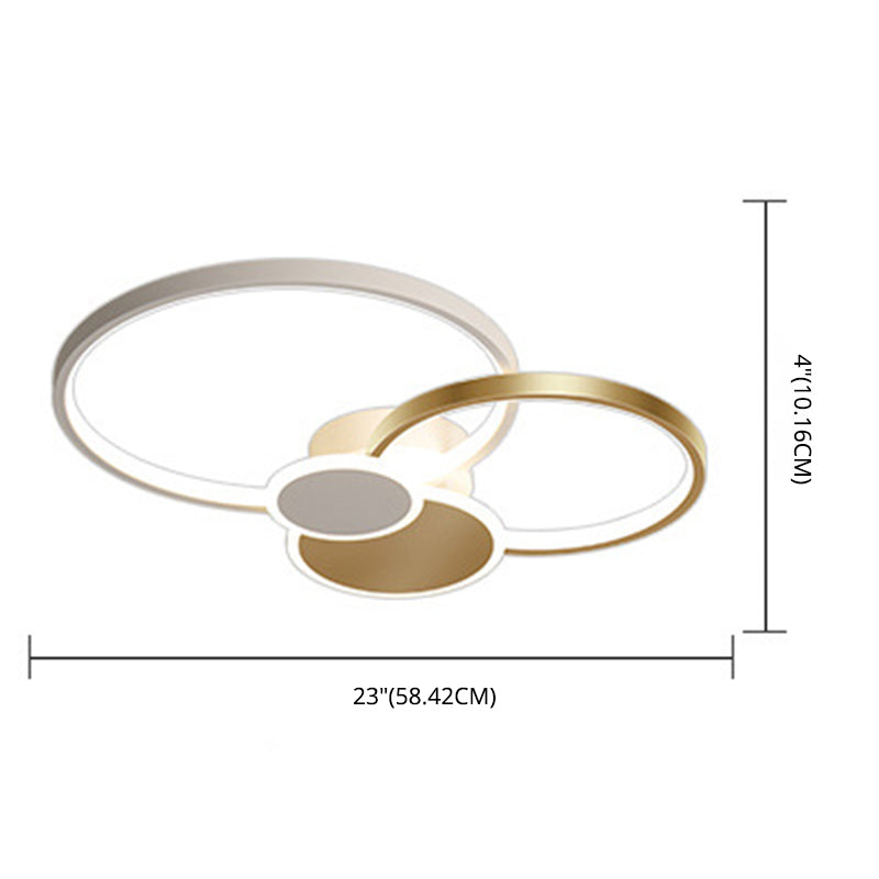 Metal Circlet Flush Mount Lighting Minimalist LED Ceiling Light Fixture for Living Room
