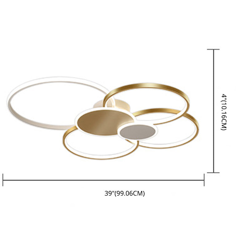 Metal Circlet Flush Mount Lighting Minimalist LED Ceiling Light Fixture for Living Room